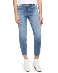 PROSPERITY DENIM Washed Crop Straight Leg Jeans