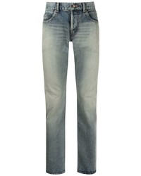 Saint Laurent Washed Effect Slim Fit 6830 Jeans