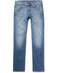 Canali Washed Stretch Denim Jeans