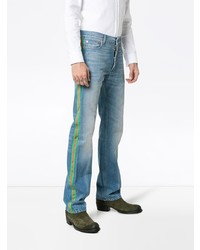 Gucci Web Trim Embellished Straight Jeans