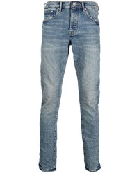 purple brand Whiskering Effect Stonewashed Jeans