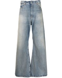 MM6 MAISON MARGIELA Wide Leg Mid Rise Washed Jeans