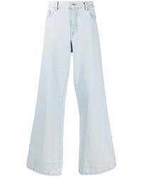 Off-White X Sal Barbier Diag Stripe Print Wide Leg Jeans
