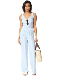 Cupcakes And Cashmere Deven Washed Chambray Jumpsuit