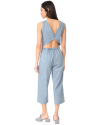 Cupcakes And Cashmere Hoffman Cropped Button Back Jumpsuit