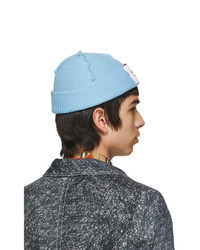 Charles Jeffrey Loverboy Blue Large Logo Patch Beanie