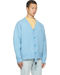 We11done Blue Cable Knit Cardigan