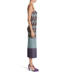 Missoni Colorblock Metallic Knit Midi Dress