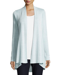 Eileen Fisher Long Crepe Knit Shaped Cardigan
