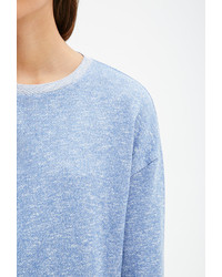 Forever 21 Marled Contrast Trimmed Sweatshirt