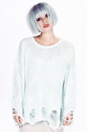 Wildfox Couture Star Clouds Lennon Sweater In Ice Cold 309 The