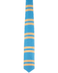 Our Legacy Blue Beige Knitted Frat Neck Tie