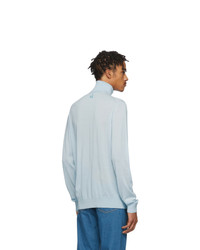 Lanvin Blue Cashmere Turtleneck Sweater