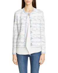 St. John Collection Pacific Space Dyed Tweed Knit Jacket