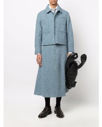 Thom Browne Wool Mohair Button Front Jacket