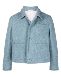 Thom Browne Wool Mohair Button Front Jacket
