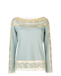 Ermanno Scervino Lace Panel Sweater