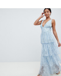 Missguided Petite Lace Tiered Maxi Dress