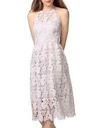 Donna Morgan Chemical Lace Fit Flare Midi Dress