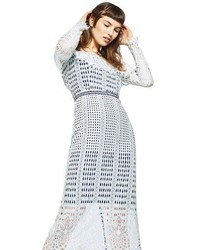 Topshop Chain Trim Lace Midi Dress