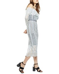 Topshop Chain Trim Lace Midi Dress