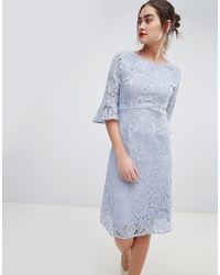 Sugarhill Boutique Ellie Fluted Sleeve Lace Midi Dress