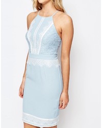 Lipsy High Neck Midi Dress With Lace Detail