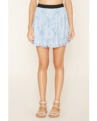 Forever 21 Pleated Lace Mini Skirt