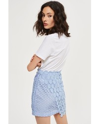Topshop Wrap Lace Mini Skirt