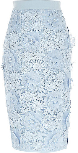 light blue lace skirt