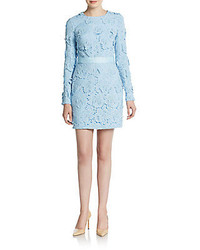 Cynthia Rowley 3d Embroidered Floral Lace Sheath Dress