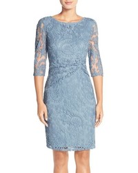 Adrianna Papell Ruched Lace Sheath Dress