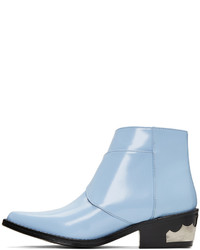 Toga Pulla Blue Double Buckle Boots