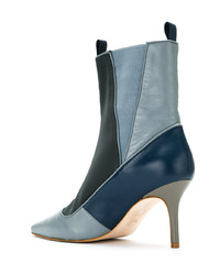Sarah Chofakian Color Blocked Ankle Boots