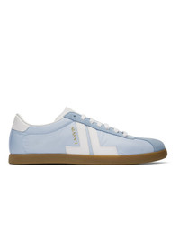 Light Blue Leather Athletic Shoes