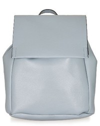 Topshop Brent Faux Leather Backpack Blue