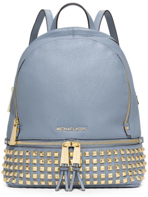 light blue michael kors backpack