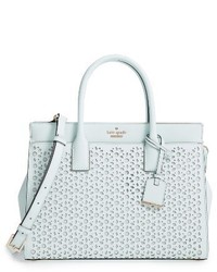 Kate Spade New York Cameron Street Candace Perforated Leather Satchel Blue