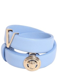 Light Blue Leather Bracelet