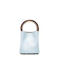 Marni Blue Pannier Leather Resin Handle Bucket Bag