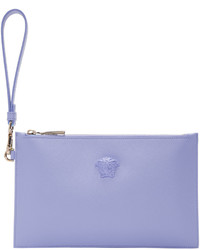 Versace Blue Small Leather Pouch