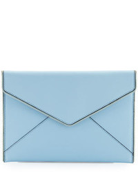 Rebecca Minkoff Leo Saffiano Envelope Clutch Bag Sky