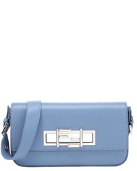 Fendi Light Blue Leather 3baguette Convertible Shoulder Bag