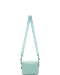 Off-White Blue Leather Flap Bag