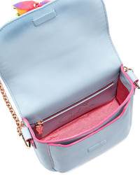 Sophia Webster Claudie Tassel Leather Crossbody Bag Pearl Blue