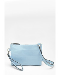 Forever 21 Double Pocket Faux Leather Crossbody