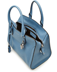 Alexander McQueen Grainy Calf Leather Small Padlock Zip Around Shoulder Bag