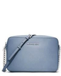Michael Kors Michl Kors Aquamarine Jet Set Travel Small Saffiano Leather  Crossbody Bag, $128, Forzieri