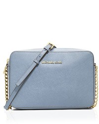 Michael Kors Daniela Large Saffiano Leather Crossbody Bag - Blue