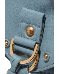 See by Chloe See By Chlo Collins Small Textured Leather Shoulder Bag Blue